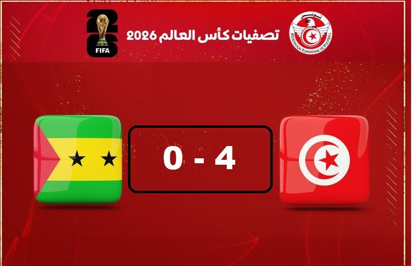 Qualif Mondial 2026 Gr H large succès de la Tunisie contre Sao Tomé