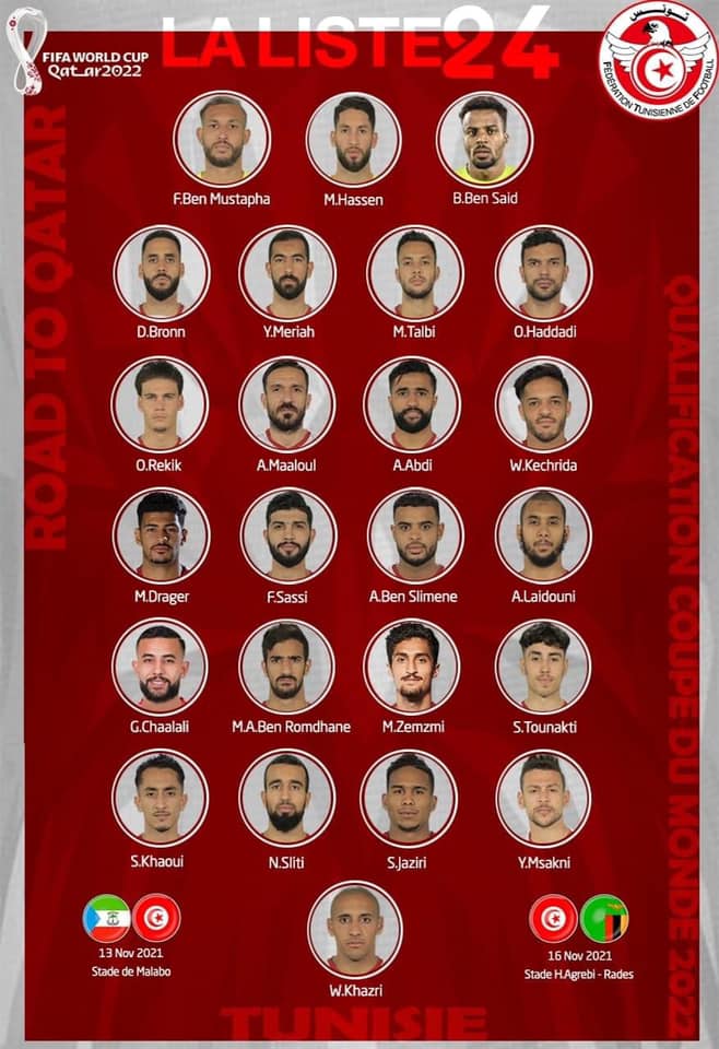 EN Tunisie : la liste des 24 joueurs dévoilée
