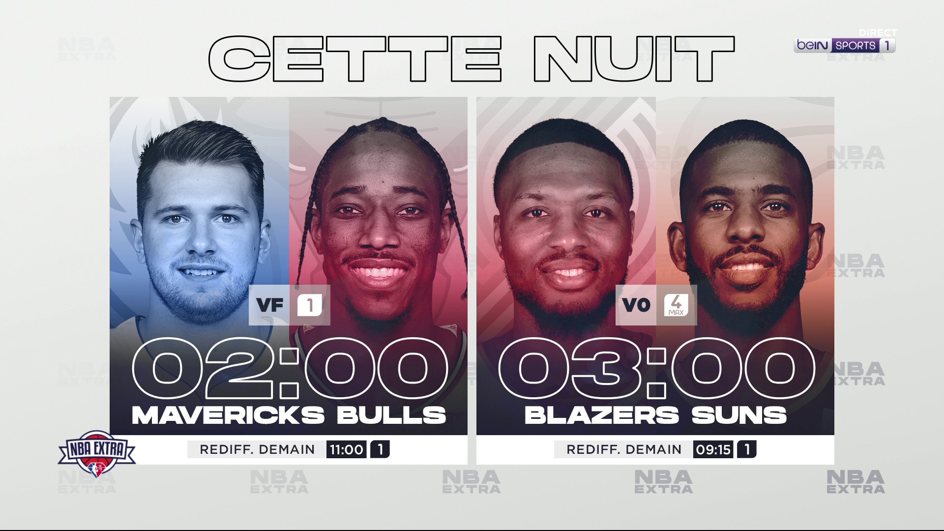 NBA : Programme TV de la nuit de mercredi (HT)
