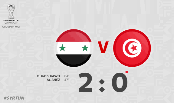 FIFA Arab Cup : La Syrie très efficace, pas la Tunisie