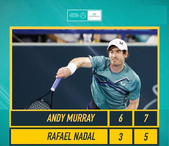 Tennis Exhibition : Rafael Nadal battu par Andy Murray