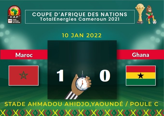 CAN 2021 : Dans un match fermé, le Maroc vaillant et vainqueur contre le Ghana