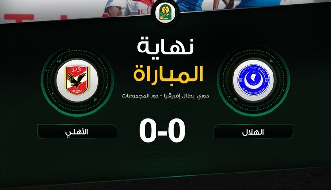 CAF CL : Al Hilal et Al Ahly se neutralisent