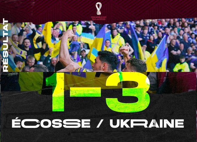 Barrages Mondial 2022 : L’Ukraine bat l’Écosse et retrouve le Pays de Galle en finale