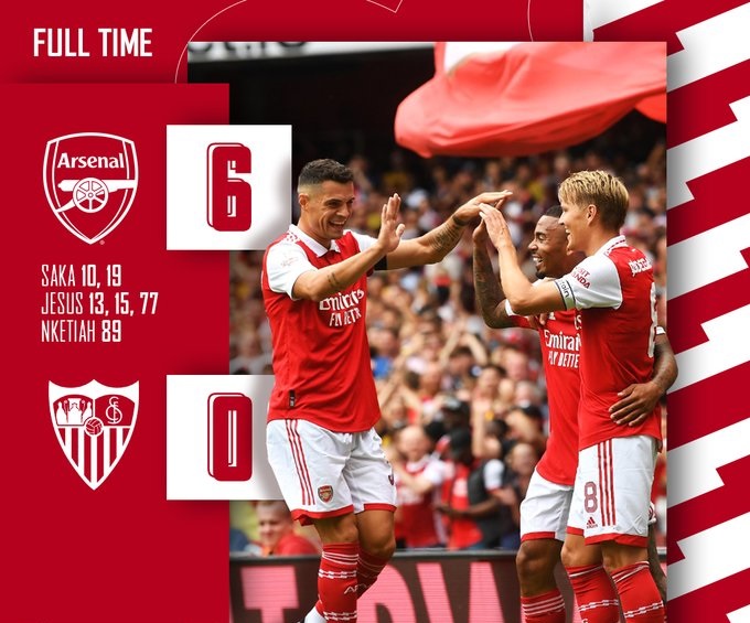 Emirates Cup 2022 : Arsenal puissance 6 contre Séville