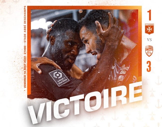 Ligue 1 : Talbi passeur et vainqueur avec Lorient contre Auxerre