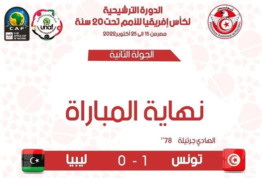 Eliminatoires CAN U20 : La Tunisie bat la Libye