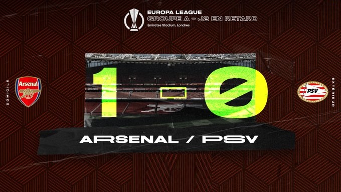 UEFA C3 : Arsenal s’impose contre PSV et se qualifie