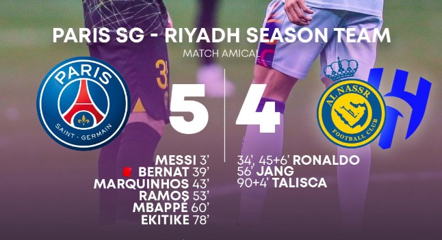 Amical : le PSG a battu Riyad Season 5-4