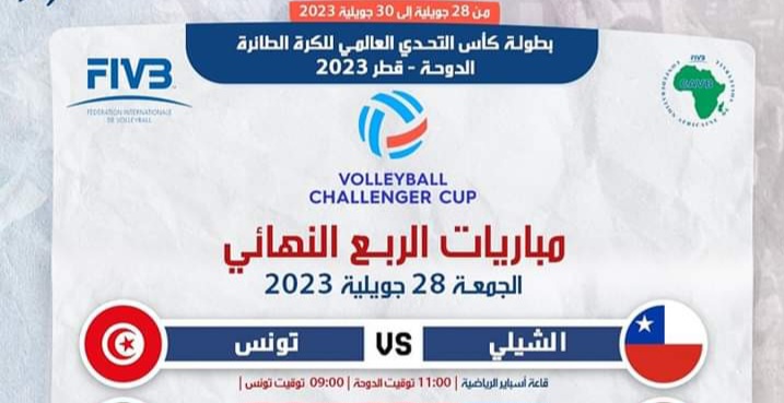 Volley – Challenger cup Doha : la Tunisie face au Chili