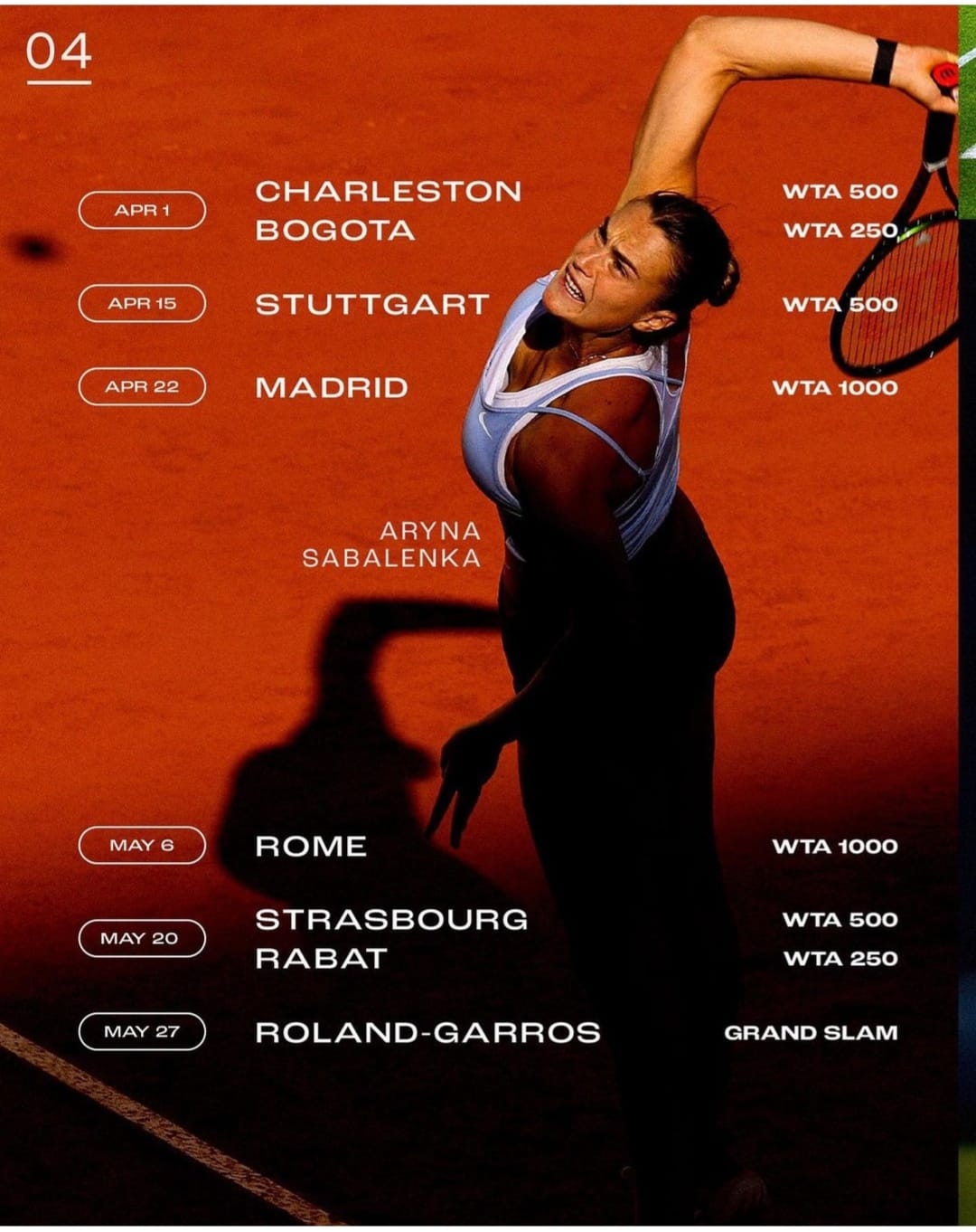 Calendrier WTA 2024 le 250 Jasmin Open de Monastir change de date