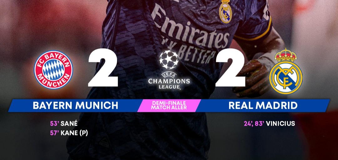 UEFA CL : A München, Bayern Munich 2-2 Real Madrid (vidéos)
