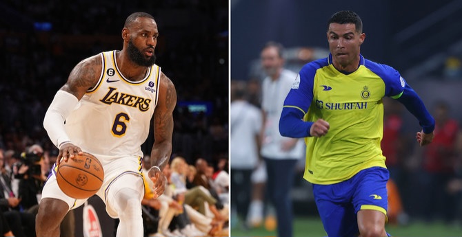 Foot Basket CR7 et LeBron avec le meme objectif Sport By TN